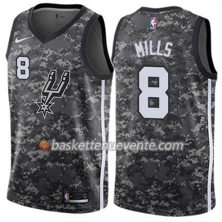 Maillot Basket San Antonio Spurs Patty Mills 8 Nike City Edition Noir Swingman - Homme